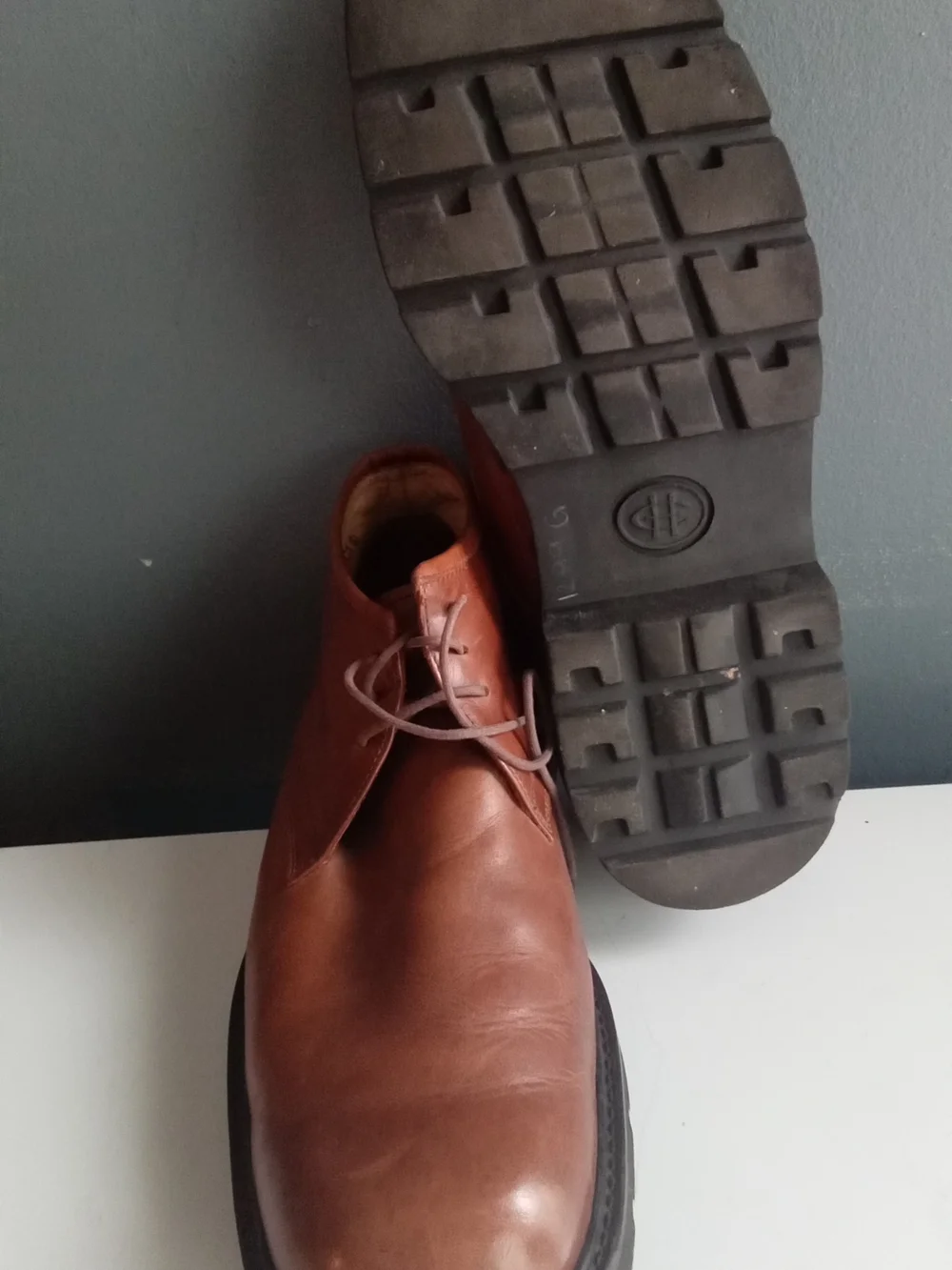 Cole Haan Country Mens Brown‎ Leather Chukka Boots Square Toe Lug Sole 9.5M